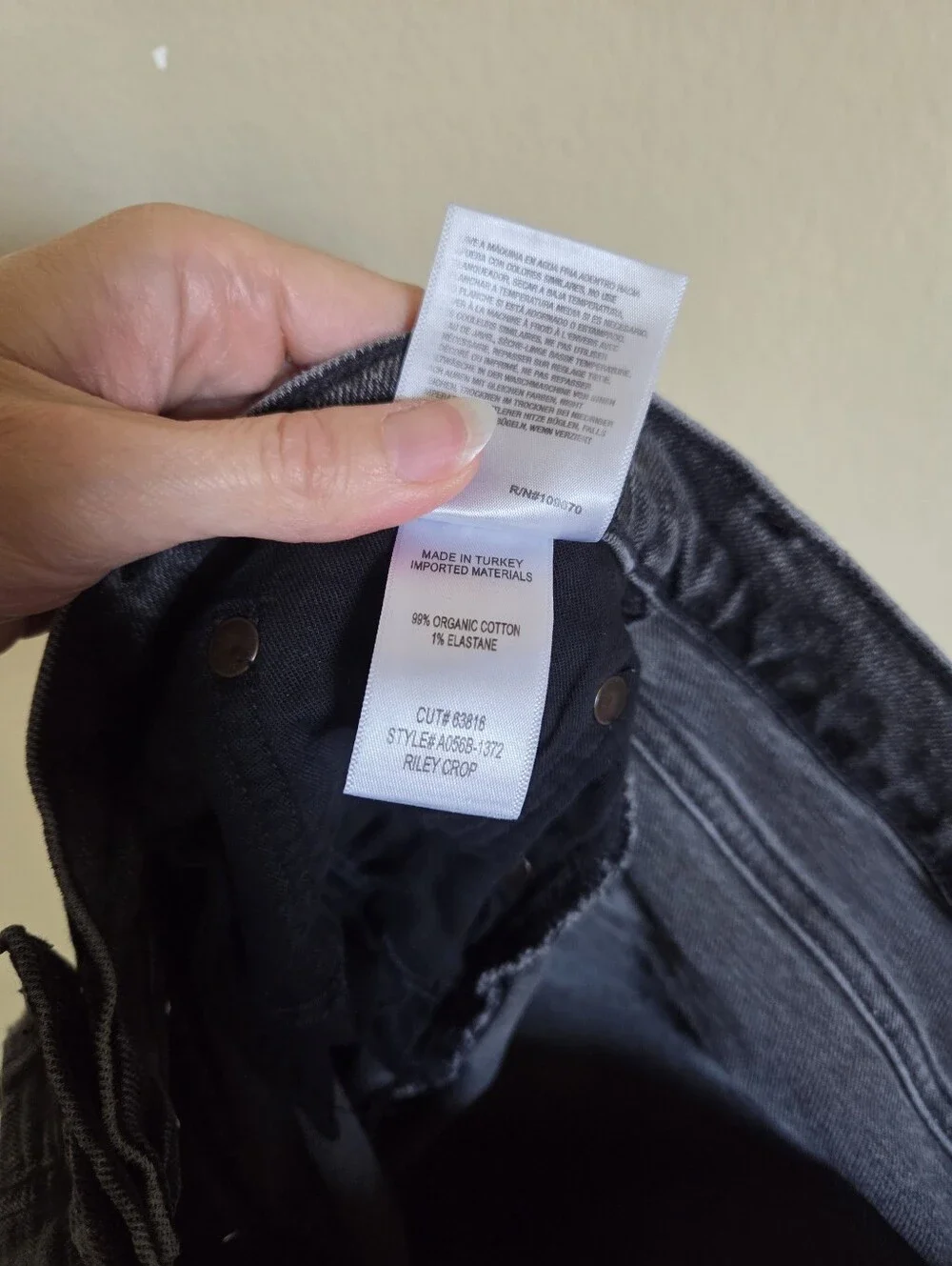 Agolde Organic Cotton High-Rise Straight Leg Washed Black/gray Denim Jeans